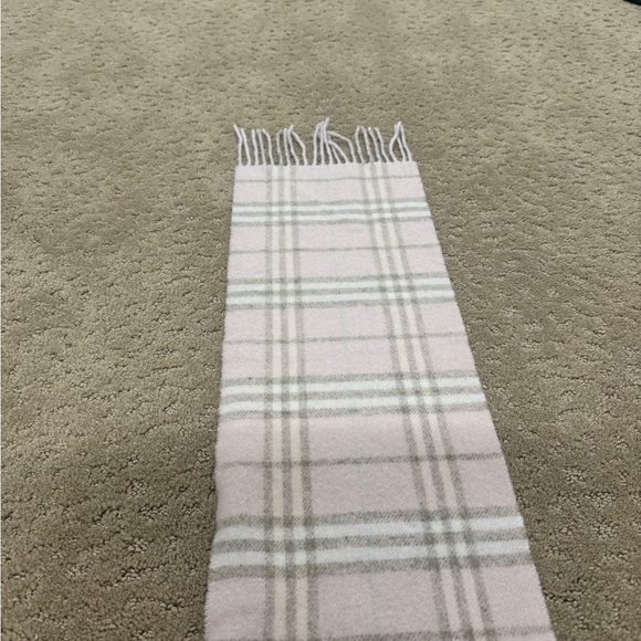 Girls Pink Burberry Scarf - Picture 5 of 6